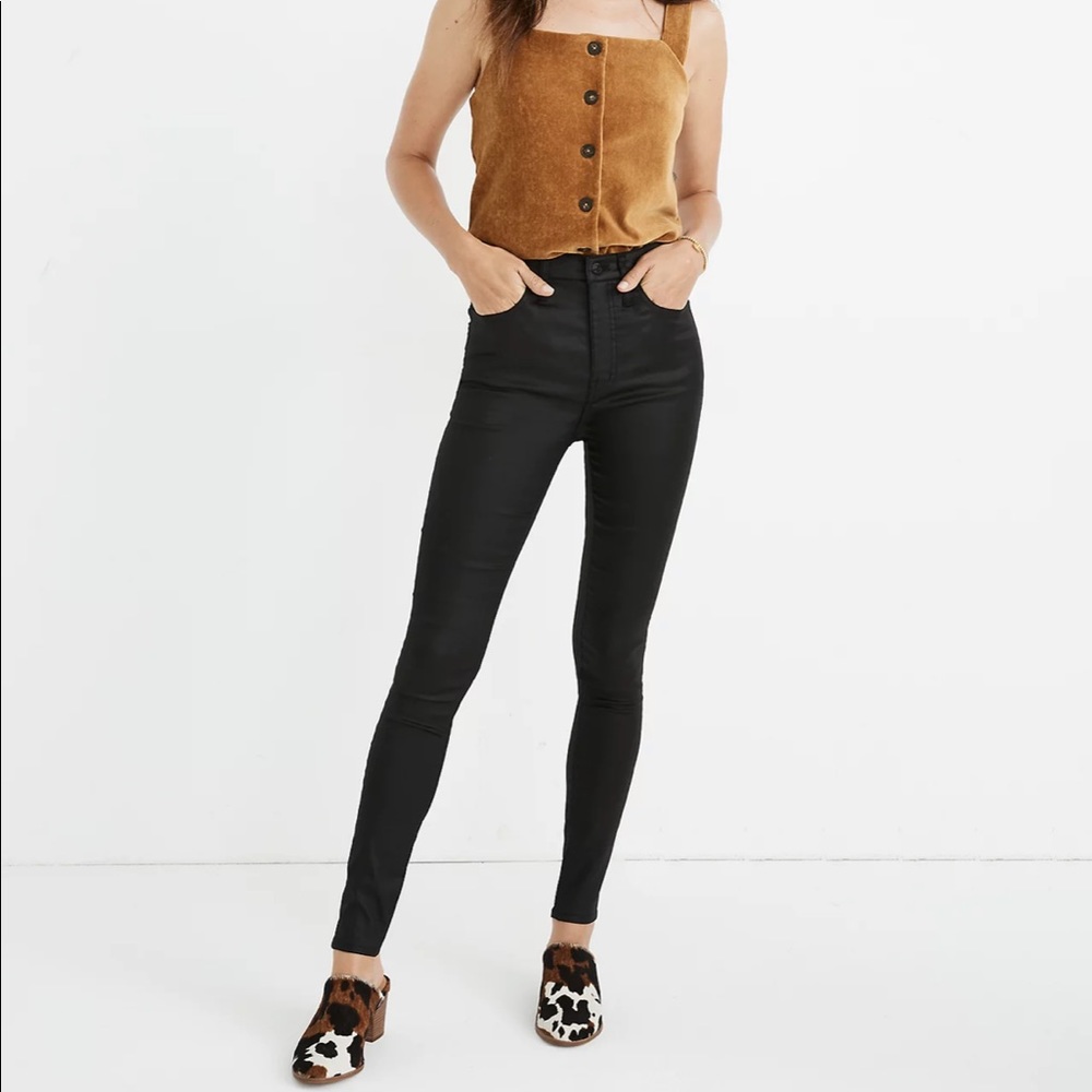 Madewell 10" High-Rise Skinny Jeans: Coated Edition 27